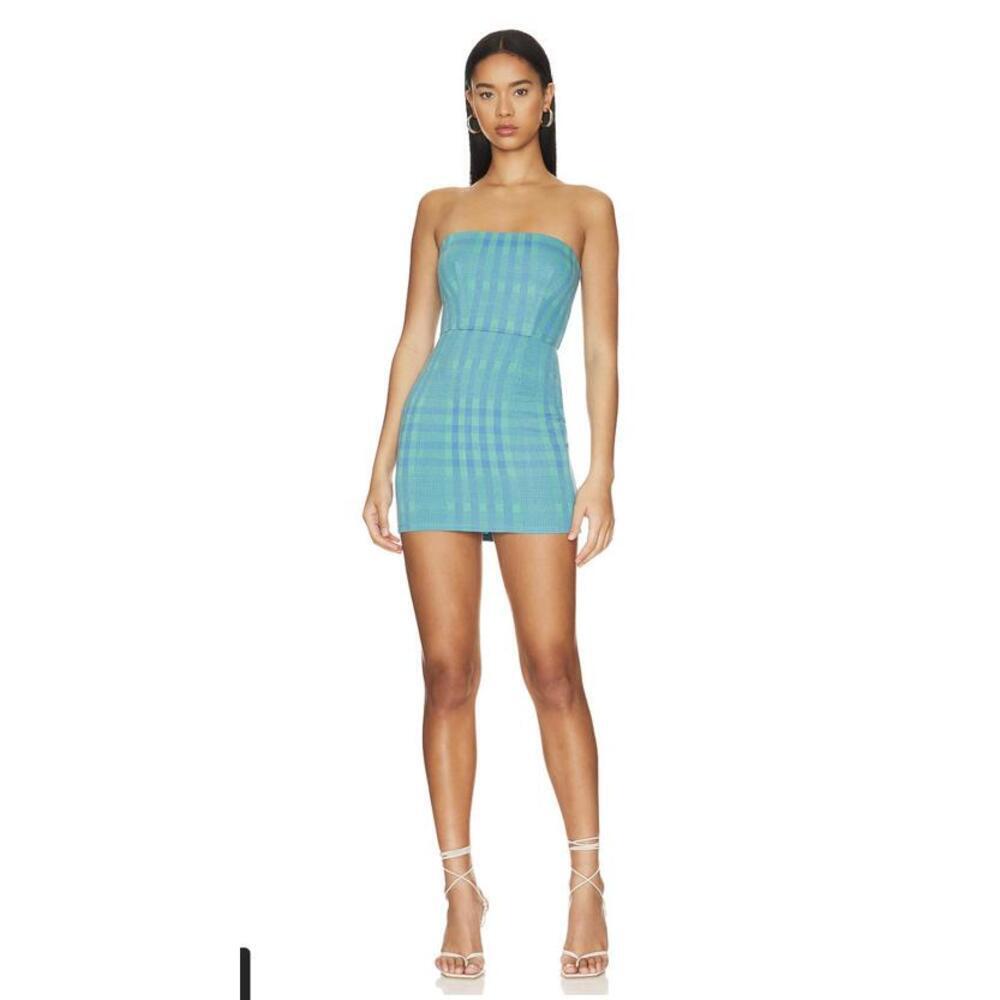 Lovers + Friends Montauk Mini Dress Oceanic Teal Blue Size Small